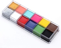 Palette de peinture corporelle UCANBE 12 couleurs, à base d'huile, sans danger pour les enfants, pour tatouages éphémères, maquillage de fête d'Halloween et accessoires de déguisement.