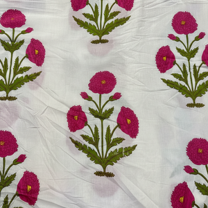 Tissu indien fait à la main 100% coton de haute qualité impression de bloc de main un azo gratuit organique tissé multicolore couvre les filles - Product Image 1