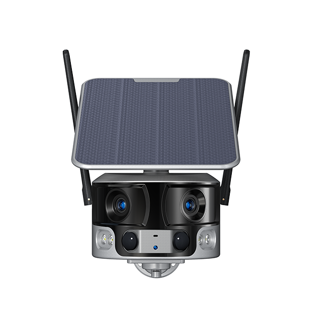 KAANSKY 4G LTE Mobile Dual-Lens Non-Stop Panoramic Solar Battery Powered Camera With Spotlights Color Night Vision