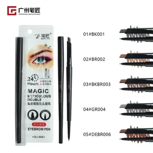 プライベートラベルカスタム長持ちメイク薄い眉化粧品防水スリム日本の眉毛鉛筆
