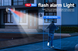Caméra IP POE Bullet 8MP 4K avec détection IA des visages et des véhicules, audio bidirectionnel et alarme lumineuse rouge et bleue - Product Image 3