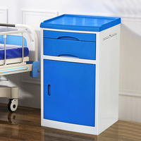 Armoire de chevet ABS pour hôpital avec tiroir et rangement à porte pour chambre de patient en salle d'hôpital