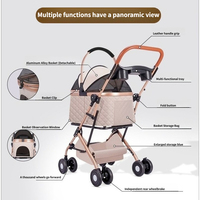 Poussette pour chiens et chats, poussette portable pour petits animaux, légère et pliable pour les sorties en plein air