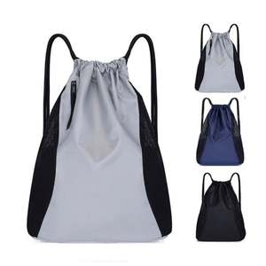 Sacs à dos à cordon en polyester pour la plage et les sports, personnalisables avec logo, pour le rangement - Product Image 1