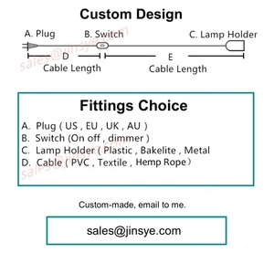 CE VDE bảng đèn phù hợp treo điện cắm đèn dây E14 Threaded lampholder - Product Image 6