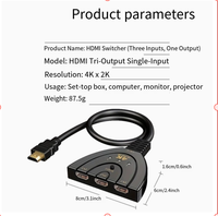   Commutateur, séparateur 3-en-1 pour le transfert d'ensembles audio et vidéo sur les écrans d'ordinateur et de télévision, séparateur d'écran haute définition.