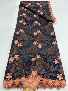NI.AI Nuevo Diseño de Tela de Encaje con Cordón Guipur, Tela de Encaje con Cordón Bordado Nigeriano para Vestidos de Fiesta y Boda - Product Image 2