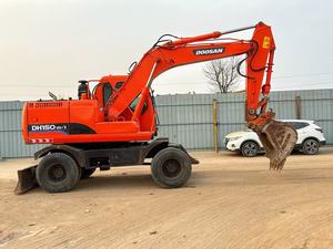 Excavatrice sur pneus/à chenilles Doosan DH150W-7 d'occasion, qualité export, vente chaude, 15 tonnes, moteur et pompe dh150w DX150W-9C pour expédition à l'étranger - Product Image 2