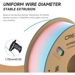 Creality Hyper Official 1.75mm Filament PLA arc-en-ciel haute vitesse 30-600 mm/s Matériaux pour imprimante 3D avec haute précision dimensionnelle - Product Image 6