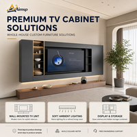Aimsp Modernes Hotelmöbel-Set mit neuartigem Design-Bett, TV-Ständer, Kamin-Schrank aus umweltfreundlichem, wasserabweisendem Sperrholz