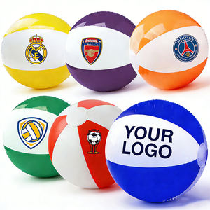 Pelota de playa inflable de PVC grande para niños, con impresión de logotipo personalizado, venta al por mayor de fábrica, para regalos, juegos al aire libre, juguete acuático. - Product Image 2