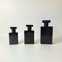 Flacon en verre vide carré noir de 100 ml, sérigraphié, prêt pour parfum, vaporisateur de parfum, brumisateur fin, diffuseur à bâtonnets