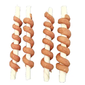 OEM/ODM Wholesale Rabbit Wrapped Rawhide Roll 100% Natural 0 Add Pet Food Natural Dog Treat Dog Snack