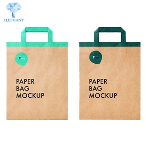 Custom Food Grade Low Cost Pastry <b>Bread</b> Sandwich Promotion Small Takeaway Flat Handle Brown Kraft Food Paper Packaging <b>Bag</b> - Product Image 3