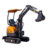 Mini-excavatrice sur chenilles Rhinoceros XN16 1.5/1.8/2T, moteur Yanmar, boîte de vitesses contrôlée par PLC, certifiée EPA, CE