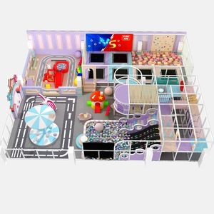 Safe and Exciting Commercial Macaron Theme Naughty Castle Plastic Equipment <b>Trampoline</b> Park Softplay Indoor Playgrounds Kids - Product Image 5