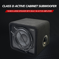 Caisse de subwoofer Zeming E-10D à basses puissantes, 700W, 10 pouces, subwoofer actif pour voiture, amplificateur intégré, caisson de subwoofer