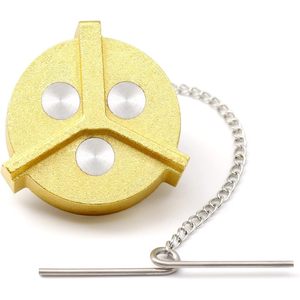 Tapa de Tanque de Combustible de 2-1/4 Pulgadas para Camiones Ford Clase L de Uso Pesado 1990-1998, Material de Cobre con Cadena - Product Image 4