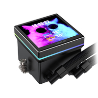 Boîtier d'ordinateur de jeu à refroidissement par eau ICE EMPEROR VISION 360 BK AIO avec roulement à billes ARGB LED Intel LGA115X/1200/1700/1851 AM4/AM5