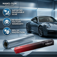 Film teinté pour vitres de voiture en céramique nano 2 mil, rejet UV 99%, TSER 96,9%, résistant à la chaleur, anti-rayures, film solaire 1,52x30M, vente en gros OEM