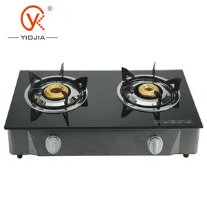 gas stove 2 burner glass table gas cooker India