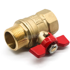 Robinet à bille en laiton DN20 3/4 P130 Norme allemande pour utilisation avec l'eau - Product Image 5