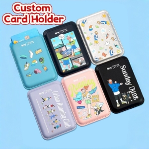 Étui de téléphone <span class=keywords><strong>Apple</strong></span> créatif et mignon avec porte-cartes magnétique, dos en PU et fente pour cartes, motif de dessin animé, pour usage transfrontalier - Product Image 3