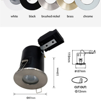 Plafonnier encastré résidentiel 220V, en fer ignifuge, LED, lumière du jour, dimmable, E27 GU10, boîtier IP65, garantie 5 ans