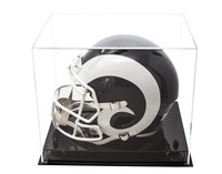 Présentoir mural de casque de Football en acrylique transparent, Mini-miroir, avec pinces noires, pièces