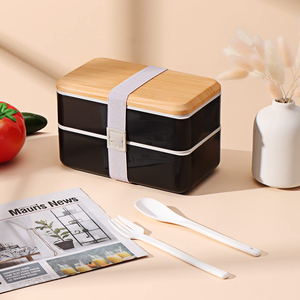 Lonchera Bento para Adultos con Compartimentos (47oz), Lonchera Bento Apilable, Contenedor Rectangular para Alimentos con Juego de Cubiertos - Product Image 5