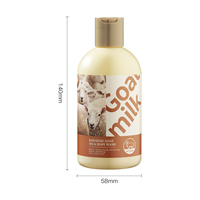Gel de ducha sedoso blanqueador hidratante profundo de leche de cabra de marca propia de etiqueta privada de alta calidad
