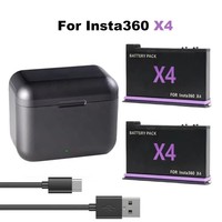 Kit de charge rapide USB-C 3,85 V 2500 mAh, batterie lithium rechargeable pour caméra Insta 360 X4, accessoires pour caméra sportive