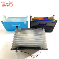 Sac en accordéon en plastique PP personnalisé A4 format lettre transparent pour fichier d'extension Inserts Pages de fichier d'expansion pour entreprises