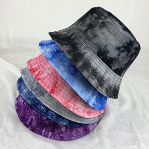Chapeau Bob Réversible Personnalisé Tie-Dye en Mélange de Coton, Double Face, à Large Bord, pour l'Extérieur, Protection Solaire, Style Pêcheur - Product Image 1