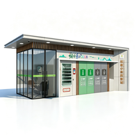 Station de tri des déchets intelligente pour intérieur, avec design compact et système de neutralisation des odeurs, pour immeubles de bureaux et hôtels.