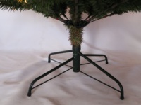 Sapin de Noël pré-éclairé en PE et PVC, forme de sapin, écologique, facile à assembler, avec lumières chaudes