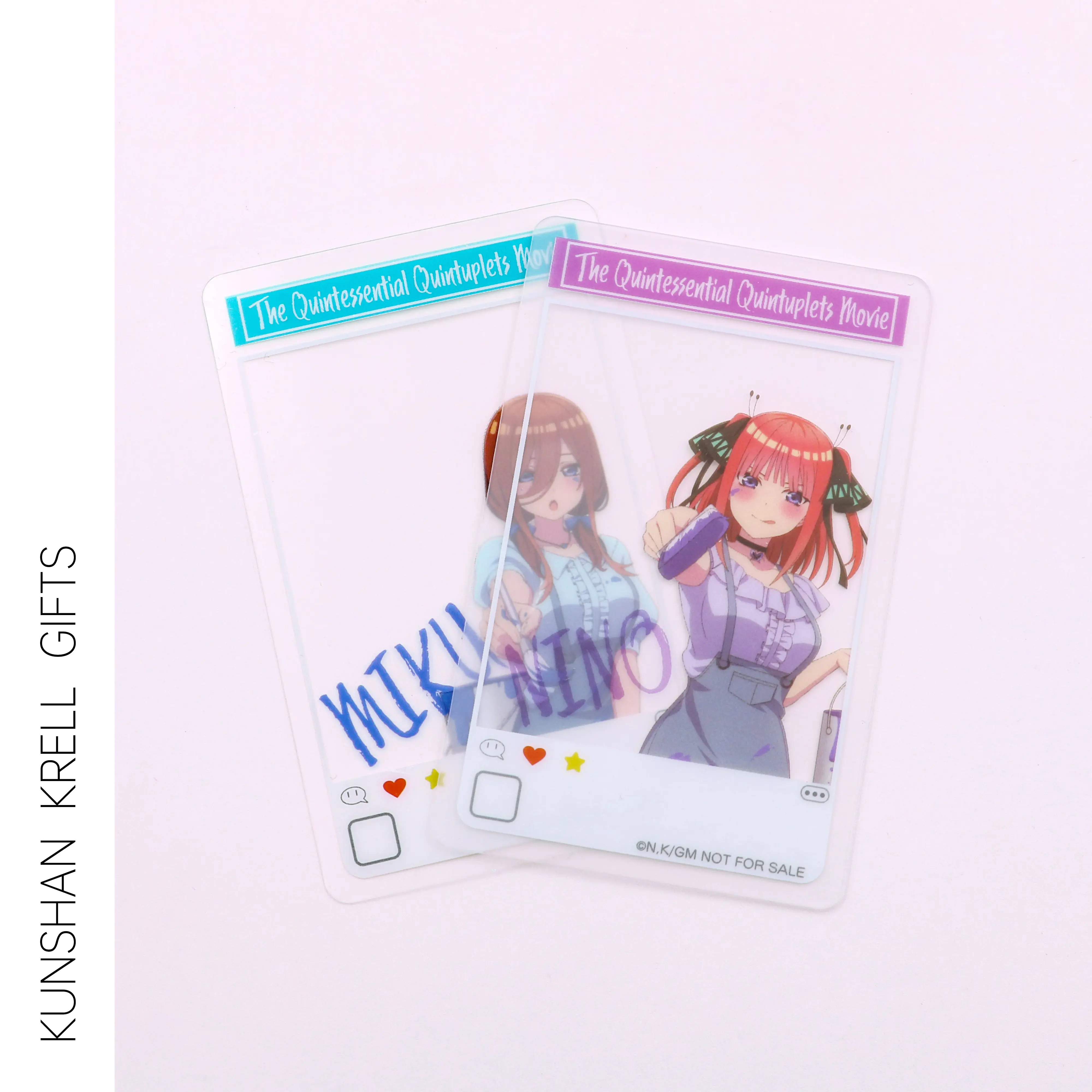 Customized transparent PVC Wholesale cards Customization of peripheral products Gift customization