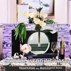 Florero de Cristal Moderno de Alta Calidad, Hecho a Mano, Ecológico, para Decoración de Interiores, Sala de Estar, Escritorio - Product Image 2