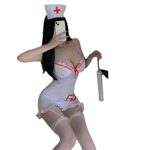 Heißes Krankenschwester-Kostüm Cosplay Erotisches Offenes Kleid Transparentes Reifes Frauen Sexy Krankenschwester Spitze Spandex Maßgeschneidertes Dessous-Set - Product Image 1