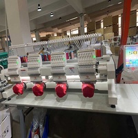 Broderie industrielle multi-têtes informatisée 4 têtes, broderie industrielle, machine à broder les casquettes