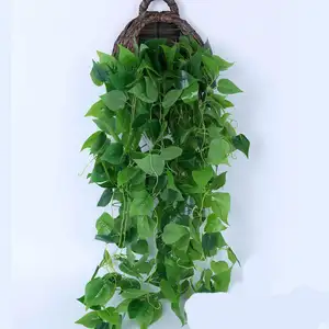 115cm bell willow wall hanging simulation plant decoration basket orchid vine plastic false flower green