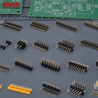 Connecteurs femelles à pas de 2,54 mm, type pattes de mille-pattes à rangée unique, 5, 13, 16, 25 broches, connecteur PCB