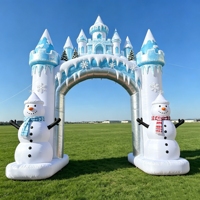 Arche de Noël gonflable en PVC résistant à l'eau, durable, de plus de 3,6 m de haut, pour l'entrée des fêtes de carnaval et de Noël
