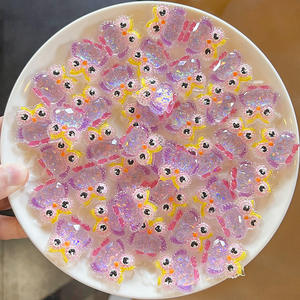 Acrylique coloré dessin animé hibou Patch coccinelle escargot perles en vrac pour bricolage téléphone chaîne matériel pince à cheveux autocollant accessoires - Product Image 6