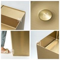 Luxuriöses Neues Design Waschbecken Badezimmer-Spüle Edelstahl-Standwaschbecken mit Armaturenloch OEM-fertig