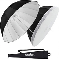 Parapluie réflecteur parabolique profond Godox UB-130W 51,2 pouces (130 cm) en acier inoxydable avec intérieur blanc pour studio photo/vidéo