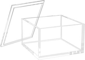 Nhà máy tùy chỉnh hộp lưu trữ Acrylic trong suốt với nắp văn phòng tổ chức cho phòng tắm & nhà bếp thiết kế đa chức năng - Product Image 2