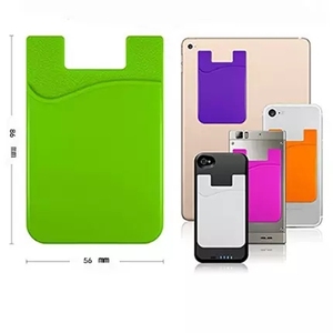 Portatarjetas de silicona multifunción, soporte Universal <span class=keywords><strong>para</strong></span> tarjeta de teléfono móvil, pegatina de silicona - Product Image 1