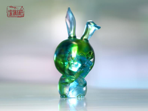 Crystal Rabbit Figurine Modern Style Home Office Desk Decoration Ornament Clear Glass Craft Gift for Friends