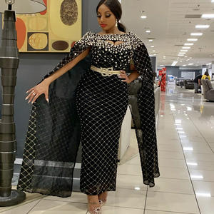 Kadınlar için toptan Modern baskılı bayanlar abiye kızlar anneler partiler bask bel ve şapel tren ile - Product Image 4